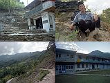 508 Jerome Ryan Trekking From Tatopani To Chitre Jerome Ryan said goodbye to the Gyan, Phuri, Dhanzing, Dhan, and Ram, my crew to Annapurna North Base Camp, at Tatopani. I continued alone on my way towards Ghorepani, crossing the Kali Gandaki and then the Ghara Khola. At 12:45 the steep climbing began again. It started off a hot 25C and I sweated steeply up the first 300m. From there on, the ascent was made on rocky steps. I rested, physically beat. I passed Ghara (1780m) at 14:15, and arrived in Sikha (1950m) at 15:30. Luckily it started to cool down a little. I reached the New Dhaulagiri Hotel in Chitre (2420m) at 17:25, just as it getting dark and starting to rain. That was 1230m of ascent in 4:40.